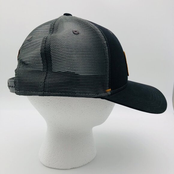 Carhartt Mens Mesh Back Snapback Canvas Hat 104723 Black Gray Adjustable - Picture 4 of 6